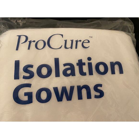 ProCure Isolation Gowns white Quantity 50 Pieces Health Care Universal Size - Picture 5 of 6